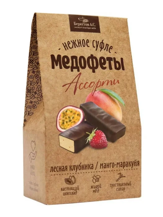  Берестов Медофеты Манго маракуйя и клубникой,150г    в Северодвинске