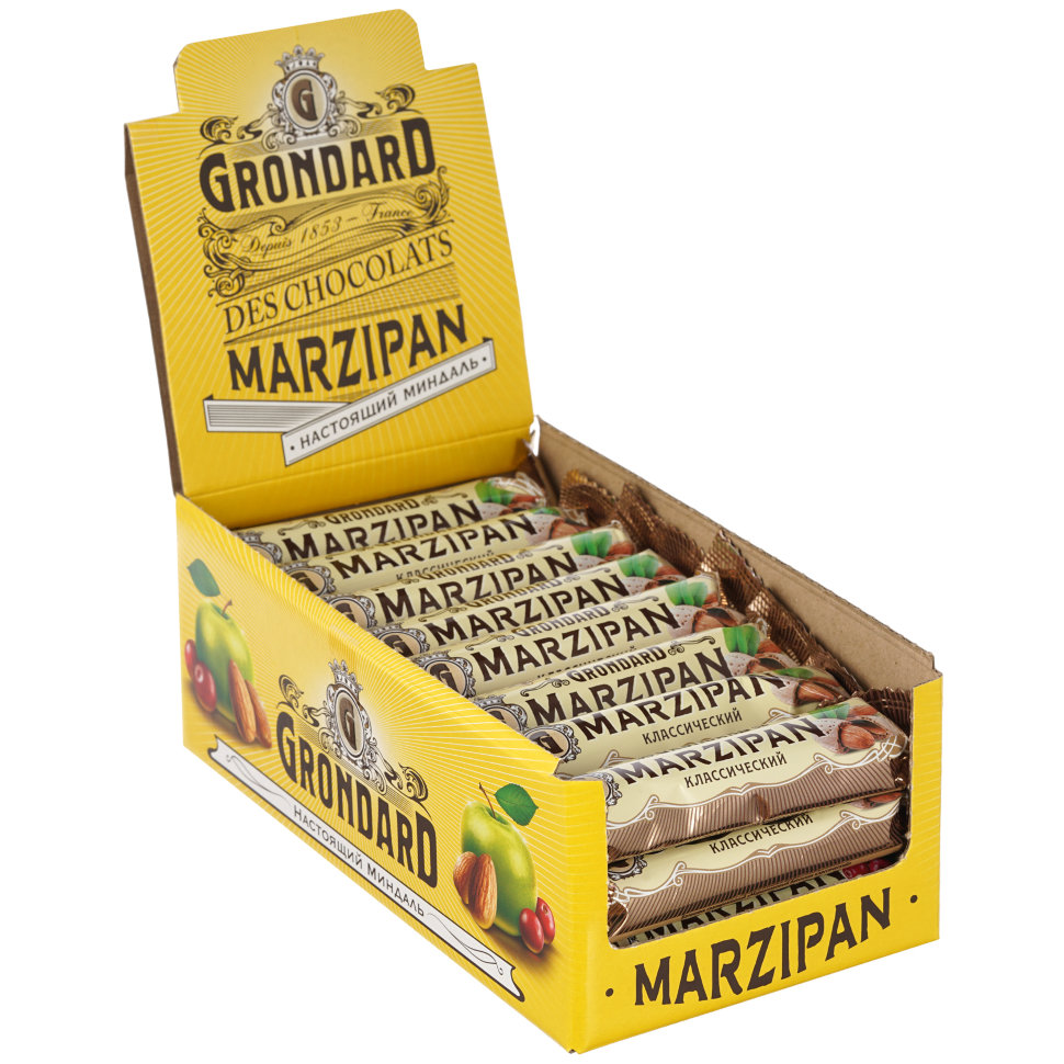  TM Grondard     (9389) Батончики глазированные Марципановые Классика, (24шт по 50г)      в Северодвинске