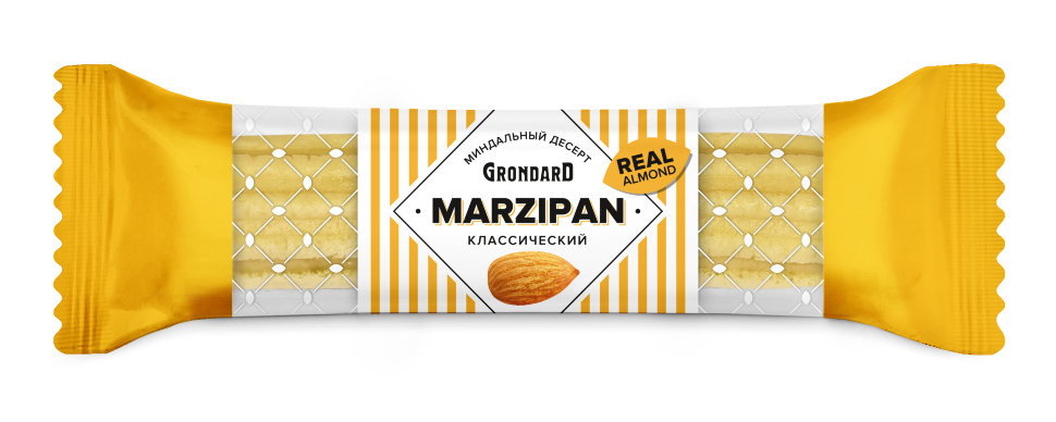  TM Grondard   (10361) Батончики НЕглазированные Марципановые Классика, (28шт по 40г)        в Северодвинске