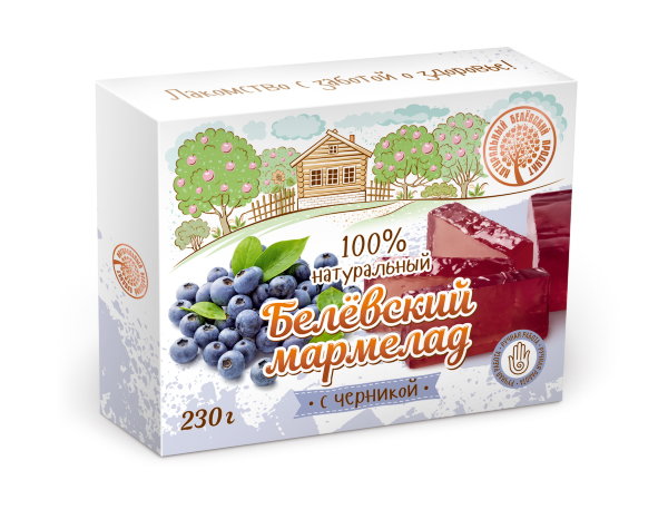 №2 Мармелад белевский "Черника" 230г в Северодвинске