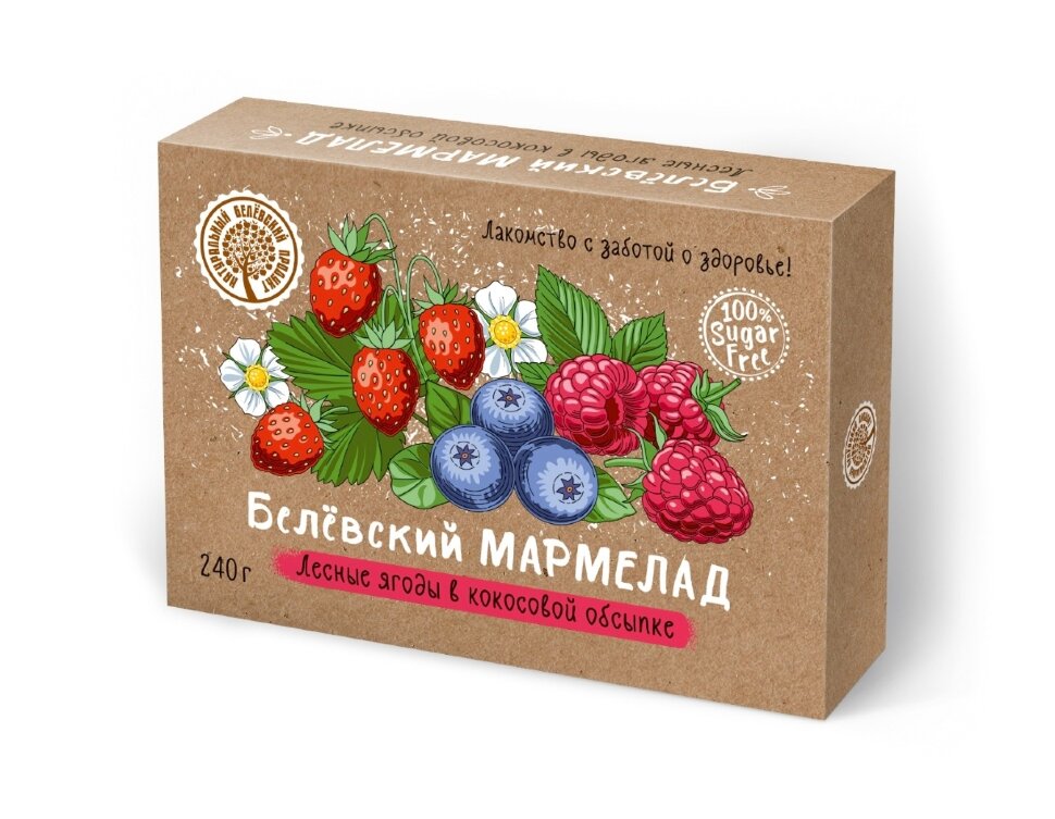  Мармелад белевский на фруктозе 240г "ЛЕСНЫЕ ЯГОДЫ"  в Северодвинске
