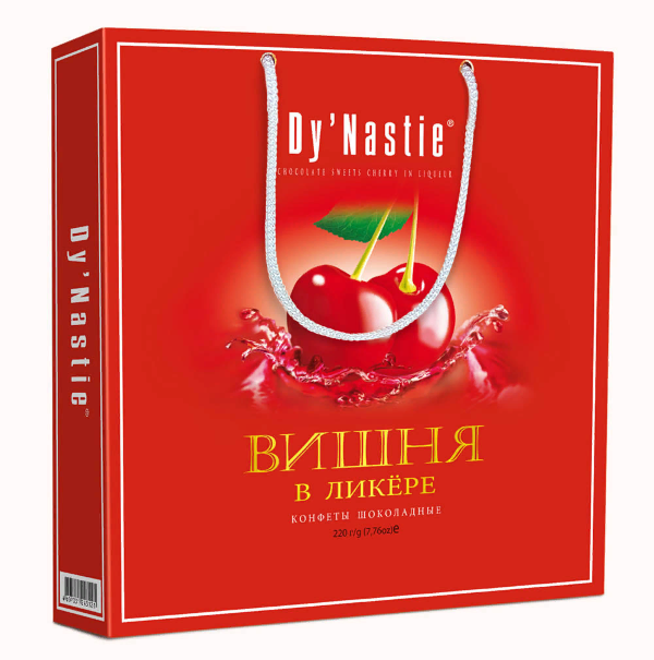 №3 Династия Сумка Конфеты "Вишня в ликере", 220г  в Северодвинске