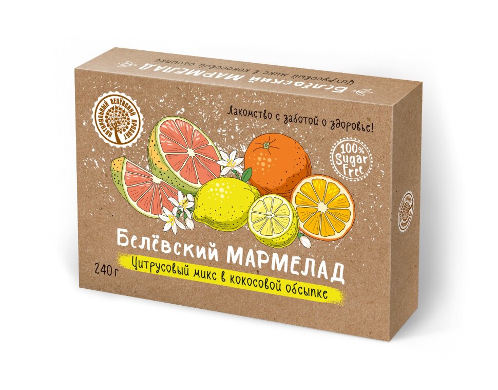  Мармелад белевский на фруктозе 240г "Цитрусовый микс" в Северодвинске